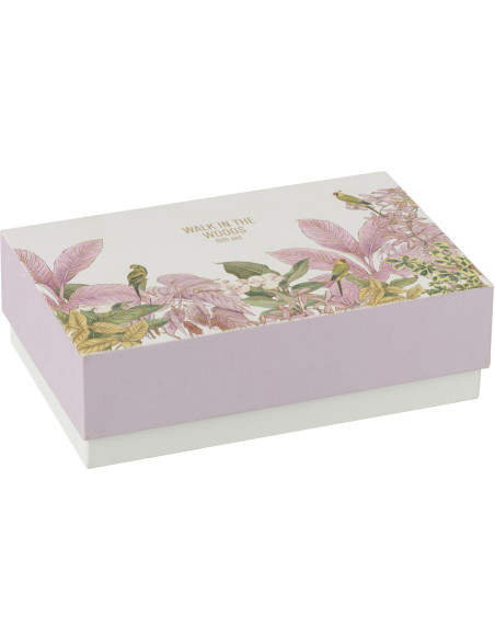 Coffret cadeau Bougie parfumé & Diffuseur à bâtonnets Mélange floral Mimosa & Rose 15 H 50 ml Verre Rose Motif fleurs Cire Walk 