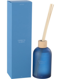 Grand Diffuseur de parfum à bâtonnets Mélange frais Embruns Marins 550 ml Verre Bleu Accords Essentiels 