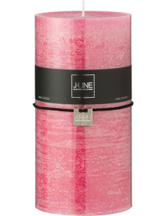 Bougie extra longue durée Cylindrique 150 H Cire Rose J-Line 