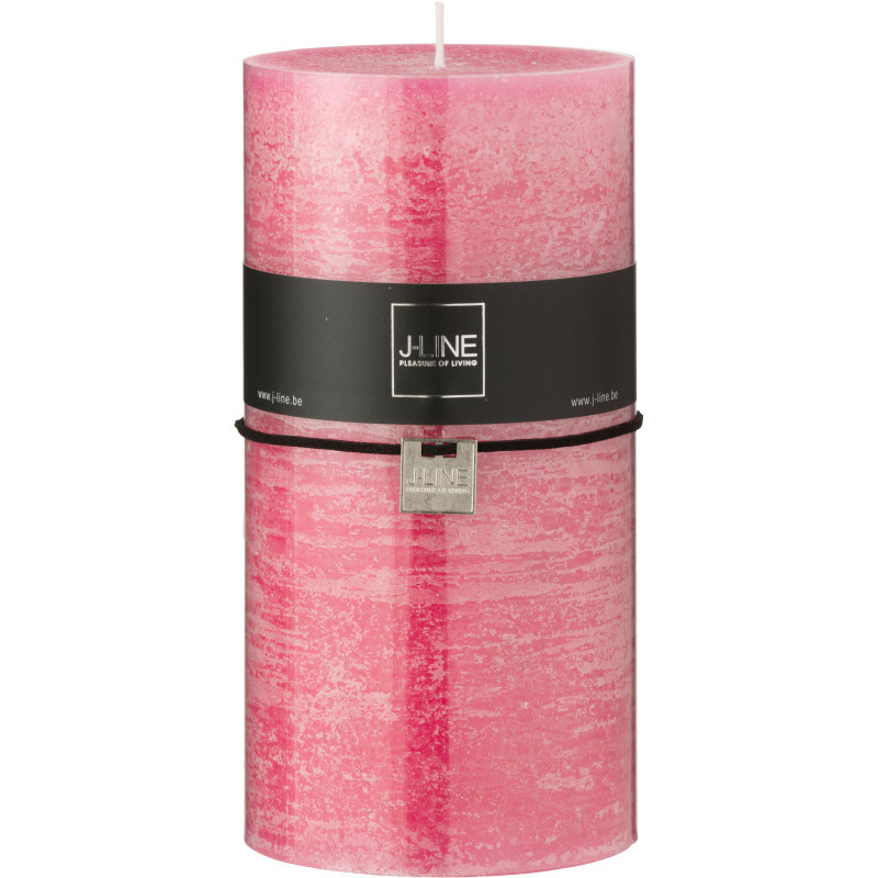 Bougie extra longue durée Cylindrique 150 H Cire Rose J-Line 
