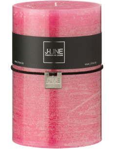 Bougie extra longue durée Cylindrique 95 H Cire Rose J-Line 