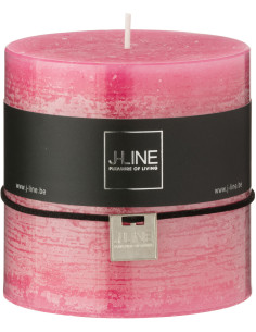 Bougie longue durée Cylindrique 64 H Cire Rose J-Line 