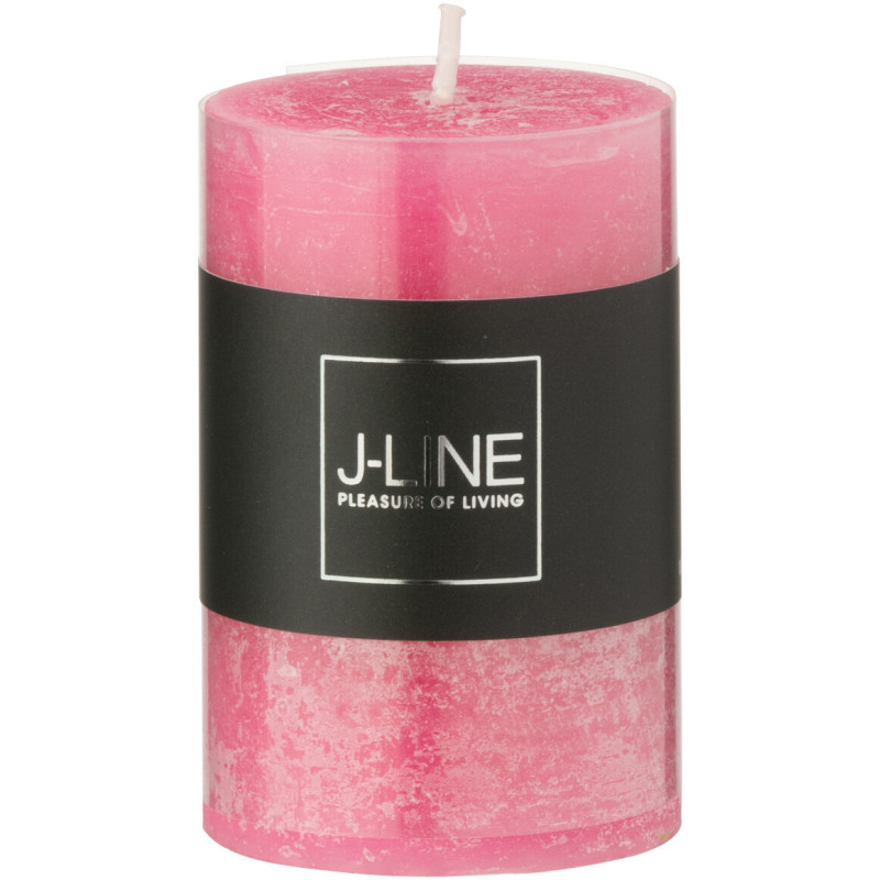 Bougie Cylindrique 18 H Cire Rose J-Line 