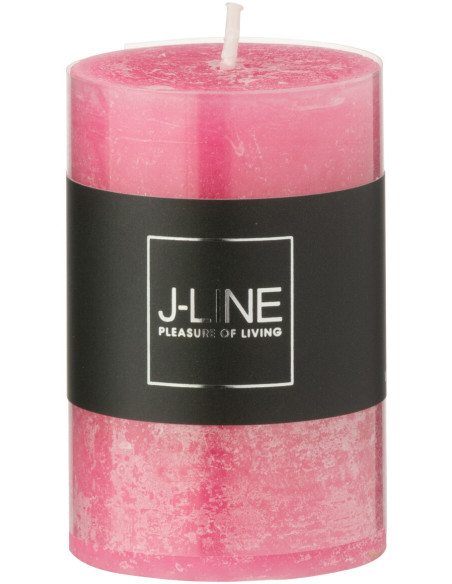 Bougie Cylindrique 18 H Cire Rose J-Line