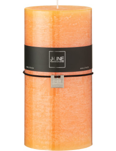 Bougie extra longue durée Cylindrique 150 H Cire Orange clair J-Line 