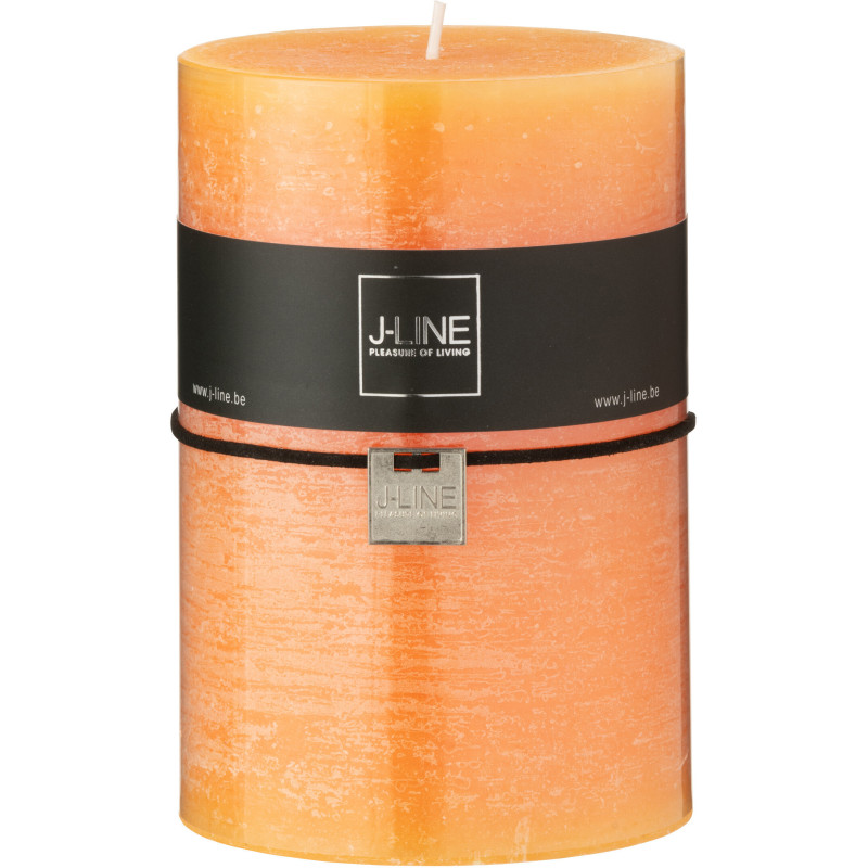Bougie extra longue durée Cylindrique 95 H Cire Orange clair J-Line 
