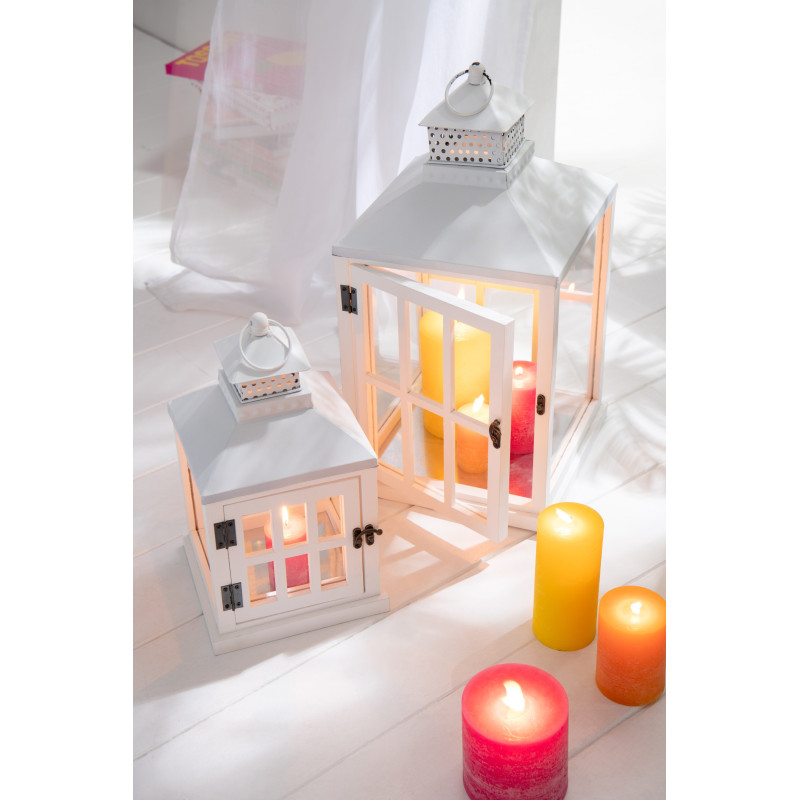 Bougie longue durée Cylindrique 64 H Cire Orange clair J-Line 