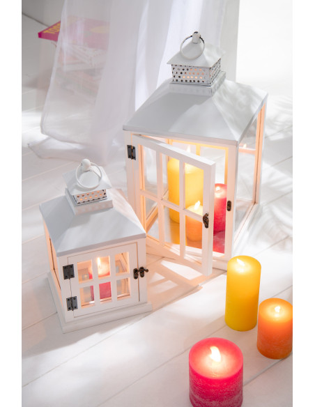 Bougie longue durée Cylindrique 64 H Cire Orange clair J-Line 