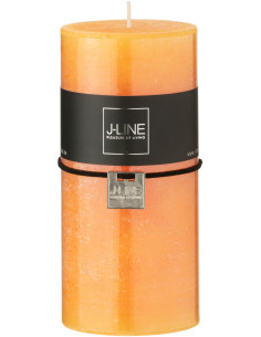 Bougie longue durée Cylindrique 52 H Cire Orange clair J-Line J-Line - 1