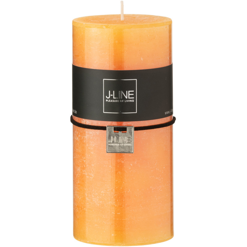 Bougie longue durée Cylindrique 52 H Cire Orange clair J-Line J-Line - 1