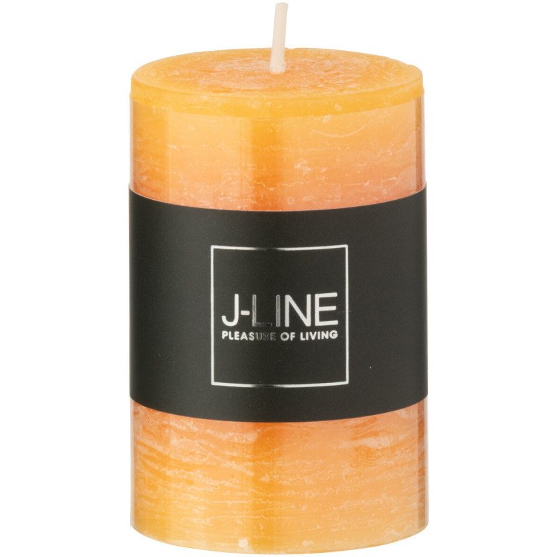 Bougie Cylindrique 18 H Cire Orange clair J-Line 