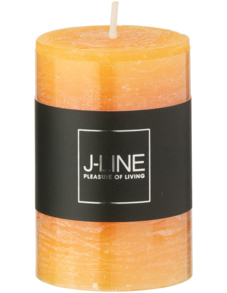 Bougie Cylindrique 18 H Cire Orange clair J-Line