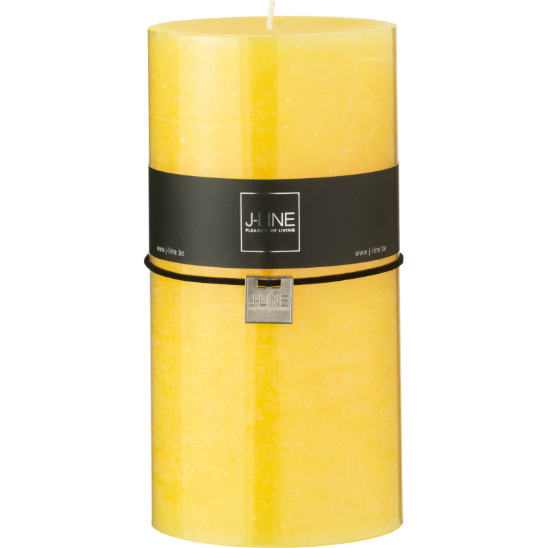 Bougie extra longue durée Cylindrique 150 H Cire Jaune J-Line 
