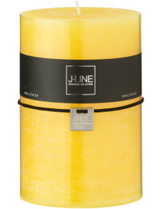 Bougie extra longue durée Cylindrique 95 H Cire Jaune J-Line 