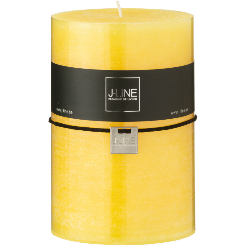 Bougie extra longue durée Cylindrique 95 H Cire Jaune J-Line 