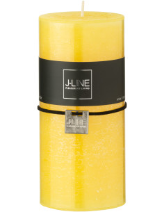 Bougie longue durée Cylindrique 52 H Cire Jaune J-Line 