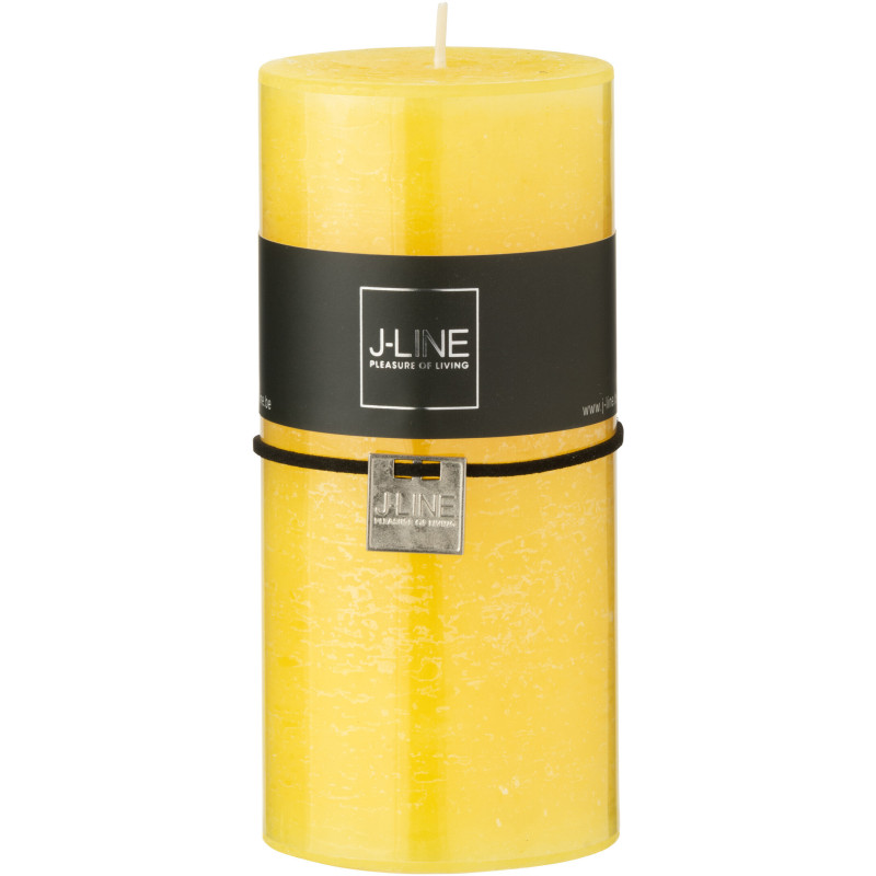 Bougie longue durée Cylindrique 52 H Cire Jaune J-Line 