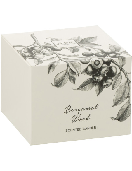 Bougie parfumée longue durée Mélange agrumes Bergamot Wood 10 cm 50 H Verre Transparent Cire Botanéa 