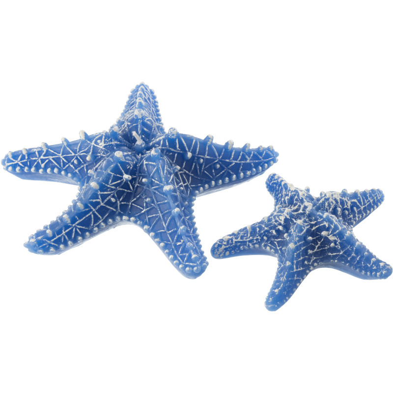 Bougie originale bord de mer Étoile de mer 20 cm 3 H Cire Bleu foncé Rivélia 