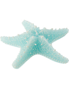 Bougie originale bord de mer Étoile de mer 20 cm 3 H Cire Bleu azur Rivélia 