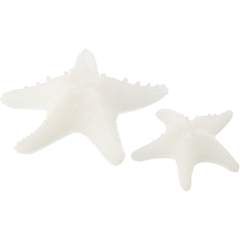 Bougie originale bord de mer Étoile de mer 20 cm 3 H Cire Blanc Rivélia 