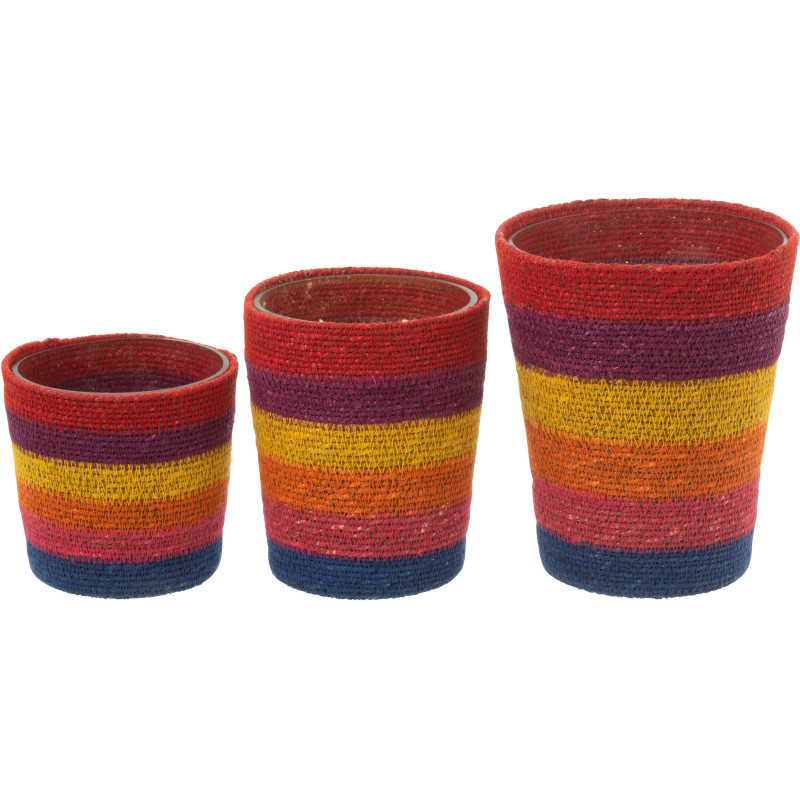 Grande Bougie ethnique chic Mélange boisé Woody Aurora 75 H Rotin Multicolore Tressé Verre Cire Flamia 