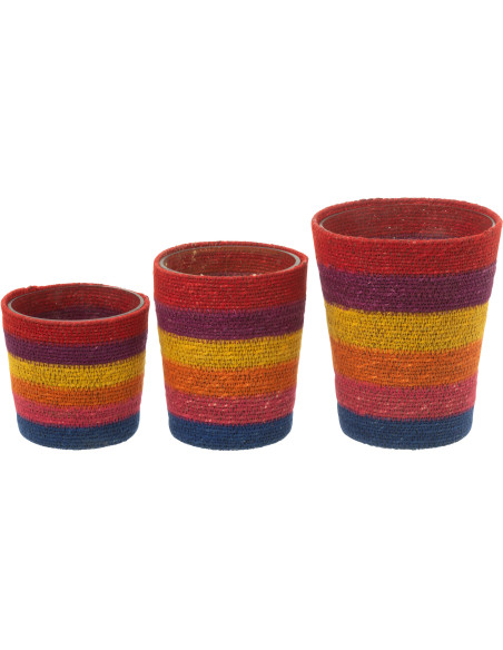 Grande Bougie ethnique chic Mélange boisé Woody Aurora 75 H Rotin Multicolore Tressé Verre Cire Flamia 