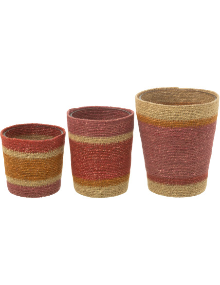 Grande Bougie ethnique chic Mélange floral Tender Rose 75 H Rotin Rouge bordeaux Tressé Verre Cire Flamia 