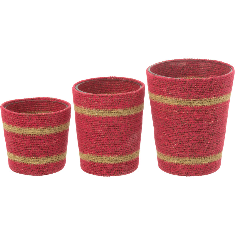 Grande Bougie ethnique chic Mélange floral Tender Rose 75 H Rotin Rose fuchsia Tressé Verre Cire Flamia 