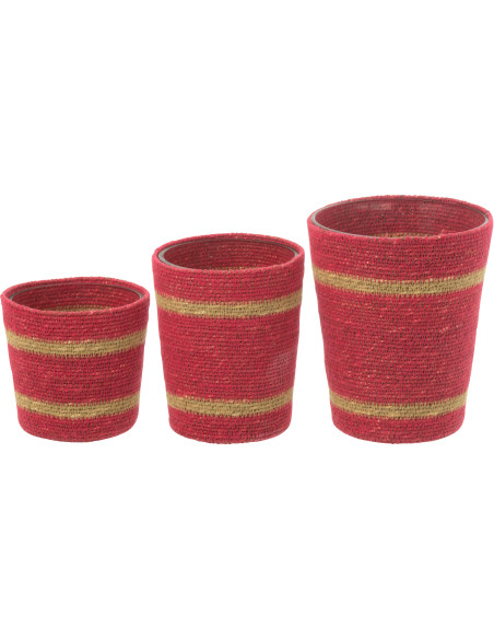 Grande Bougie ethnique chic Mélange floral Tender Rose 75 H Rotin Rose fuchsia Tressé Verre Cire Flamia 