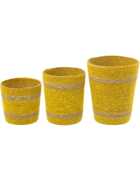 Grande Bougie ethnique chic Mélange fruité Zesty Sunburst 75 H Rotin Jaune Tressé Verre Cire Flamia 