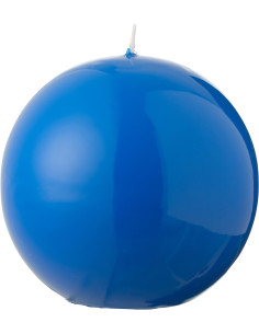 Bougie longue durée Boule 50 H Cire Bleu fluo Funkali 
