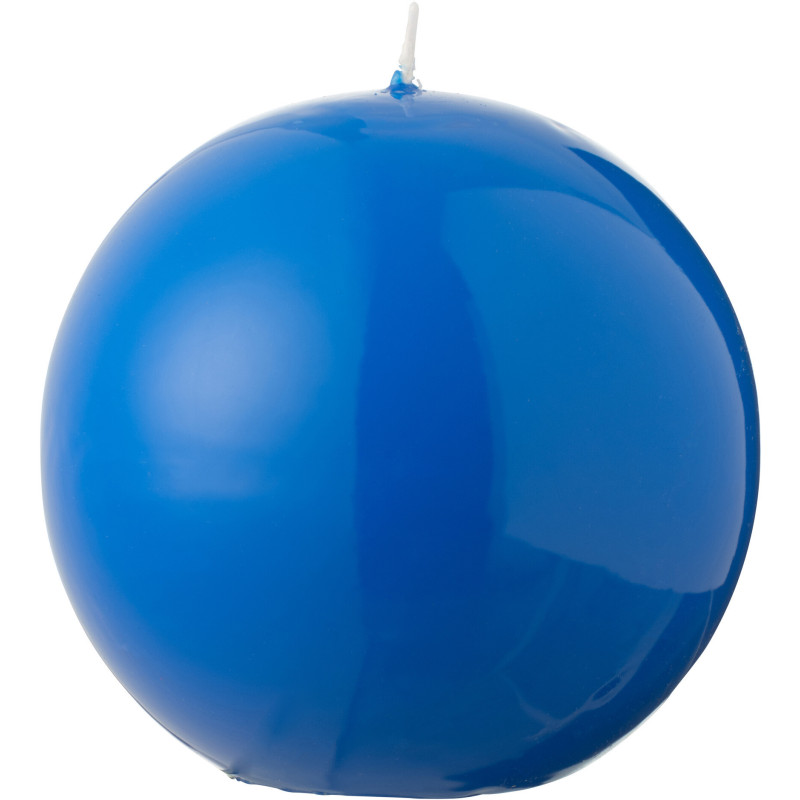 Bougie longue durée Boule 50 H Cire Bleu fluo Funkali 