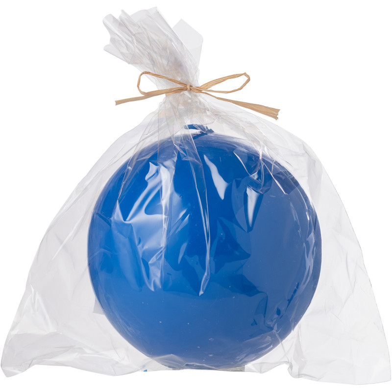 Bougie longue durée Boule 50 H Cire Bleu fluo Funkali 