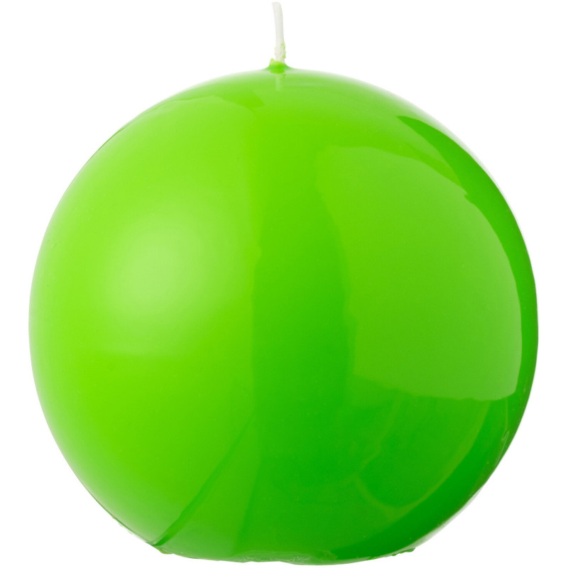 Bougie Boule 30 H Cire Vert fluo Funkali 