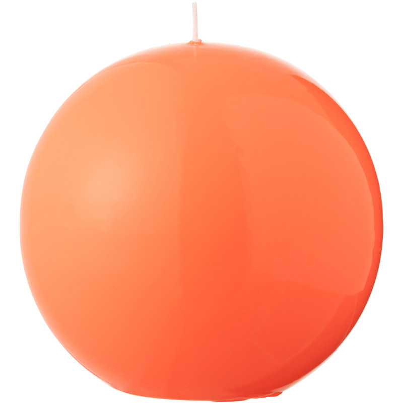 Bougie longue durée Boule 50 H Cire Rouge fluo Funkali 