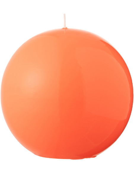 Bougie longue durée Boule 50 H Cire Rouge fluo Funkali 