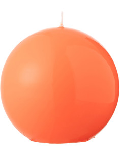 Bougie Boule 30 H Cire Rouge fluo Funkali 