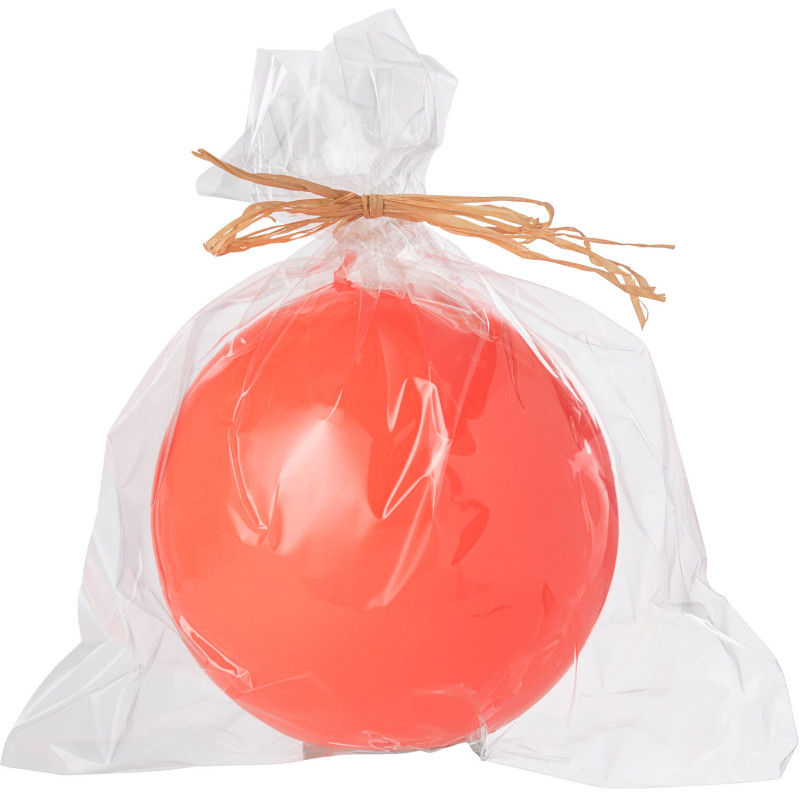 Bougie Boule 30 H Cire Rouge fluo Funkali 