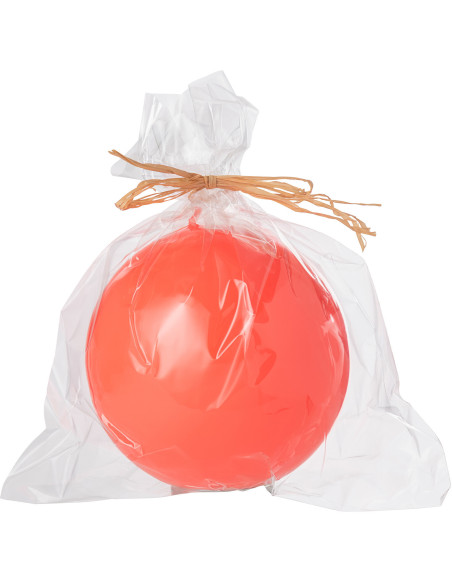 Bougie Boule 30 H Cire Rouge fluo Funkali 