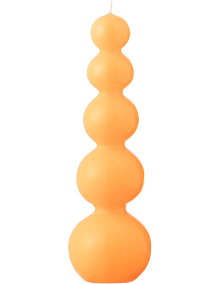 Bougie Calebasse 25 H Cire Orange fluo Funkali 