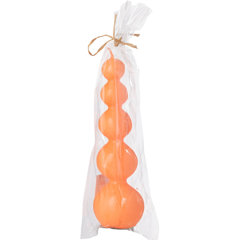 Bougie Calebasse 25 H Cire Orange fluo Funkali 