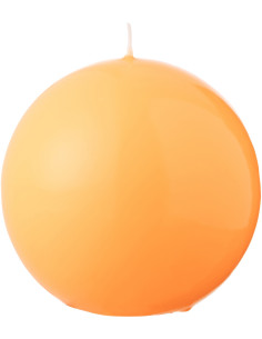 Bougie Boule 30 H Cire Orange fluo Funkali 