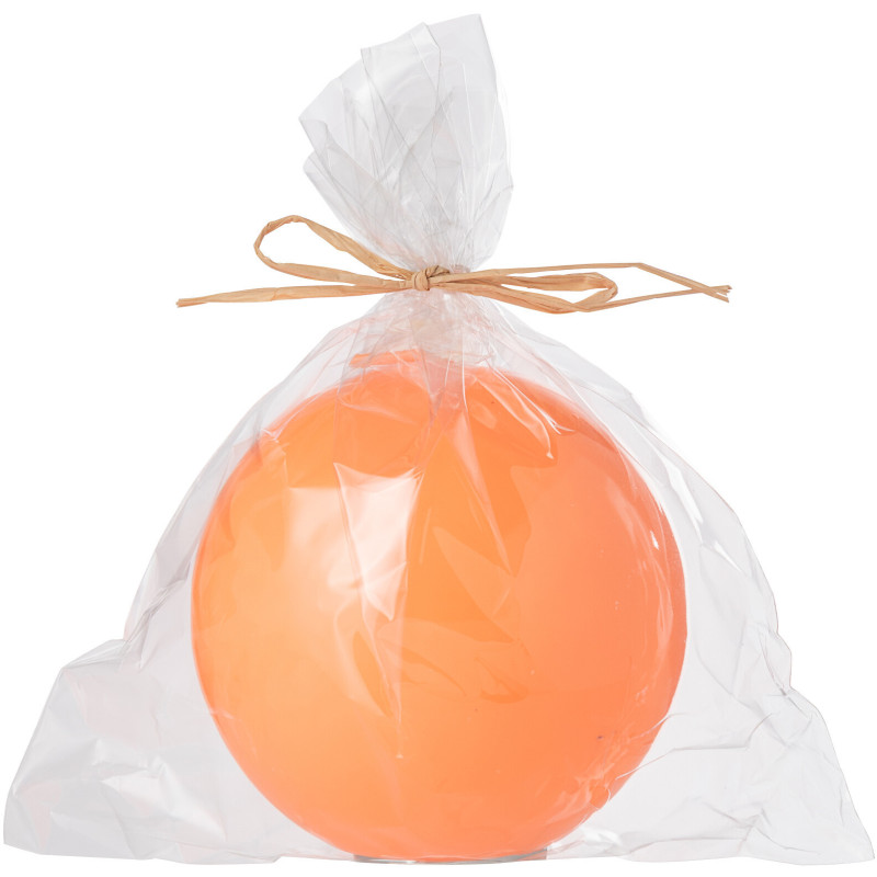 Bougie Boule 30 H Cire Orange fluo Funkali 