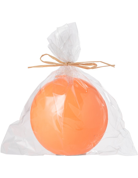 Bougie Boule 30 H Cire Orange fluo Funkali 