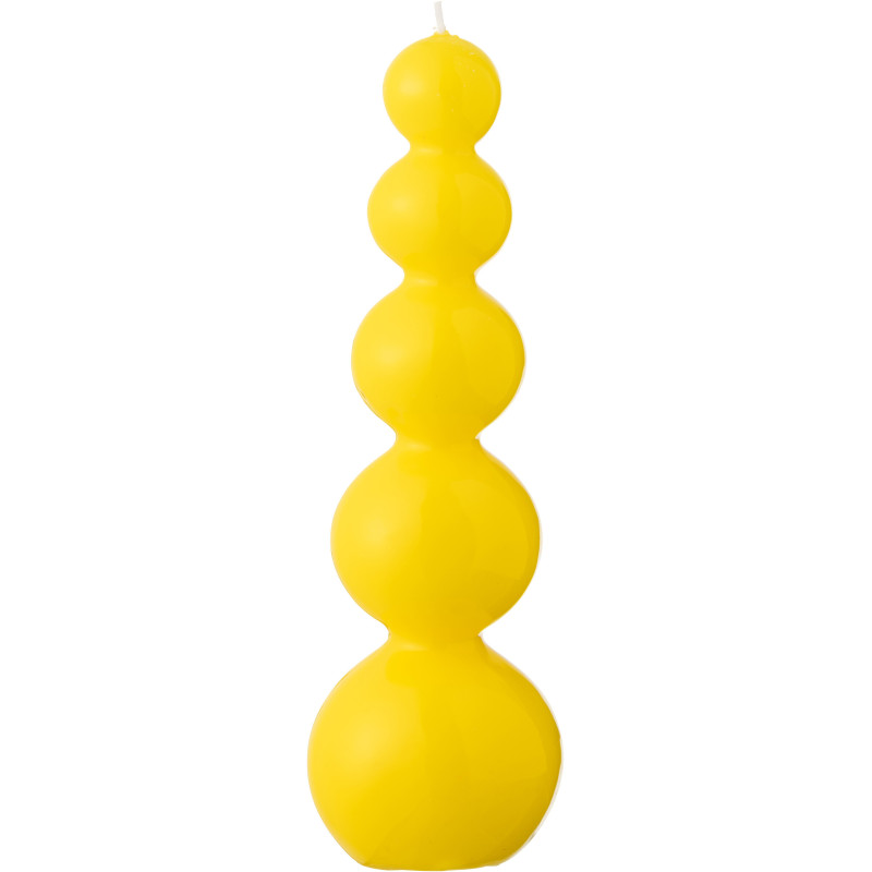 Bougie Calebasse 25 H Cire Jaune fluo Funkali 