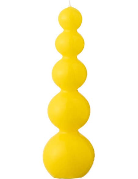 Bougie Calebasse 25 H Cire Jaune fluo Funkali 