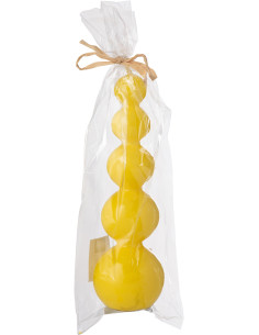 Bougie Calebasse 25 H Cire Jaune fluo Funkali 