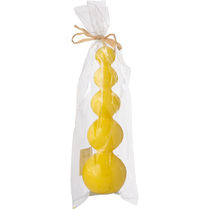 Bougie Calebasse 25 H Cire Jaune fluo Funkali 