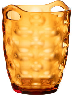 Seau à glaçons design 3,4 litres Plastique réutilisable Orange Léonard 